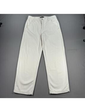 Banana Republic Jeans Womens  White Wide Leg Relaxed Fit High Rise Size 30/10